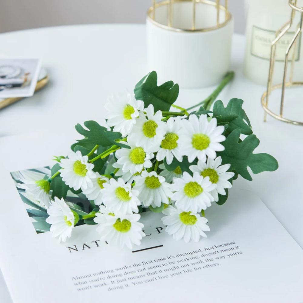 21 Heads Artificialflower Autumn Silk Daisy Bouquet Decor Vase Home Wedding Decor Household Products Holiday Party DIY Gift Box