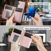 Magnetic Wireless Charging Leather Flip Phone Case for Samsung Galaxy S25 Edge S24 Ultra Plus A56 A36 A26 A16 Wallet Card Cover