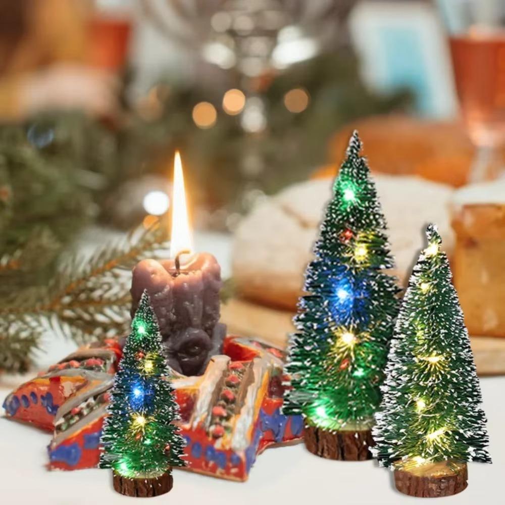 Neuer Mini-Weihnachtsbaum 20/25/30/40cm Bastelarbeit LED-Licht Künstlicher Weihnachten Schmuck Künstlicher Weihnachtsbaum Neujahrsgeschenk
