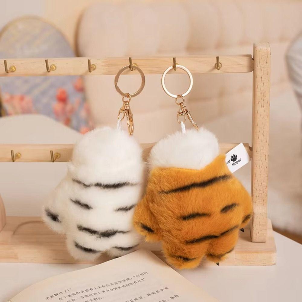 Claw Plush Tiger Claw Plush Pendant Paw Holder Tiger Plush Toy  Bag Decoration