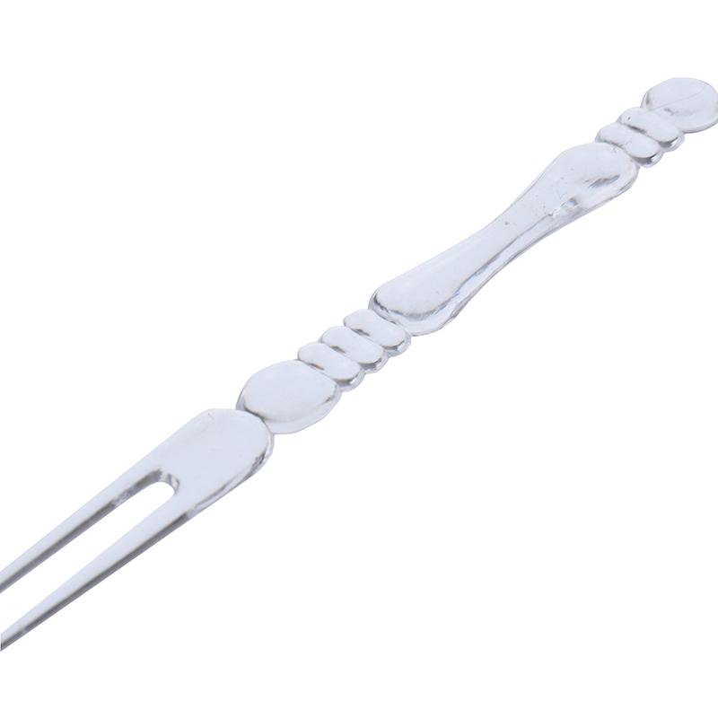 80Pcs Mini Transparent Disposable Forks For Party Plastic Food Cake Fruit Fork