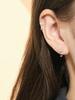 Minimalpiercing 14K Mini Tiara Curve Ring Piercing Earrings