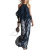 Set Estivo Senza Maniche con Spalline Sottili e Stampa in Chiffon