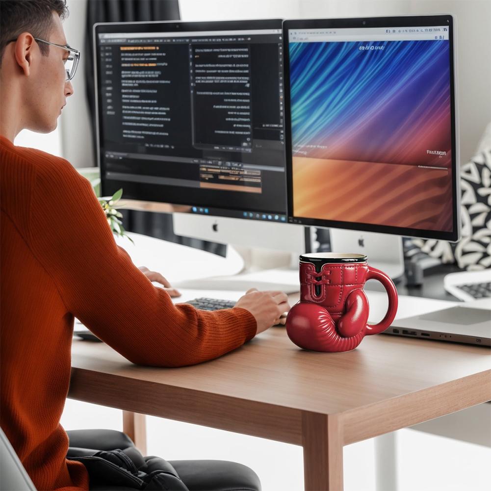 Boxing Glove Mug Boxing Coffee Mug Boxing Themed Tea Cup Novelty Coffee Cup Funny Gifts for Boxing Lovers