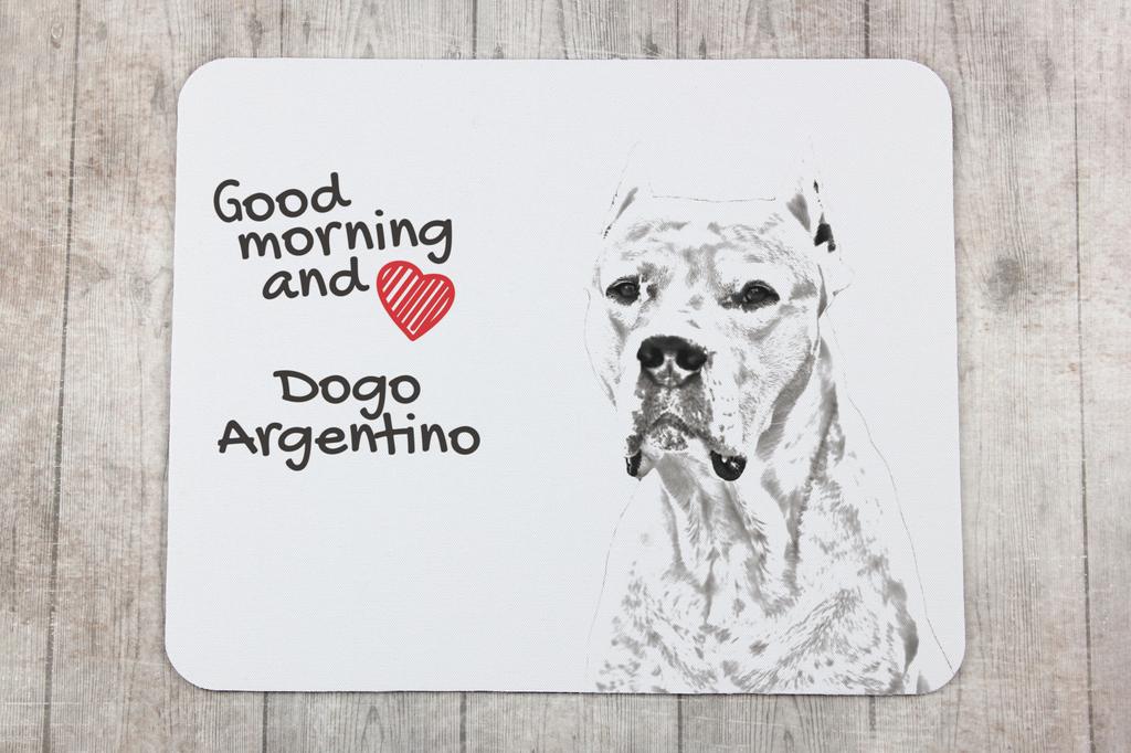 Dogo Argentino - Mouse Pad with Print, Personalized Dog-themed Mouse Pad, Unique Gadget for an Office Worker by Art-Dog Brand