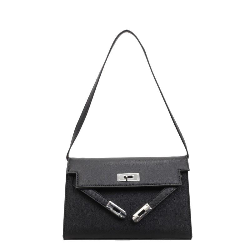 Crocodile pattern portable baguette bag women's 2026 spring new light luxury shoulder messenger bag