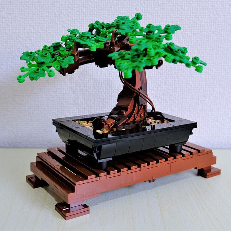 Creative Fit Bonsai Tree Flower Bouquet Building Blocks Model Diy Decor Immortal Plant Potted Bricks Toys for Kids Gifts
