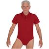Tuta adattiva per paziente M-4XL con cavallo abbottonato, colletto rovesciato, manica corta, tutina unisex per assistenza a letto, cura dell'incontinenza