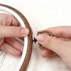 Sewing Tool Round Oval Imitation Wood Embroidery Hoops Frame Set Plastic Embroidery Hoop Rings for DIY Cross Stitch Needle Craft