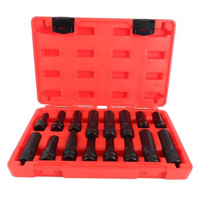 16 Pcs Car Wheel Locking Lug Nut Master Set Lock Key Removal Tool Kit