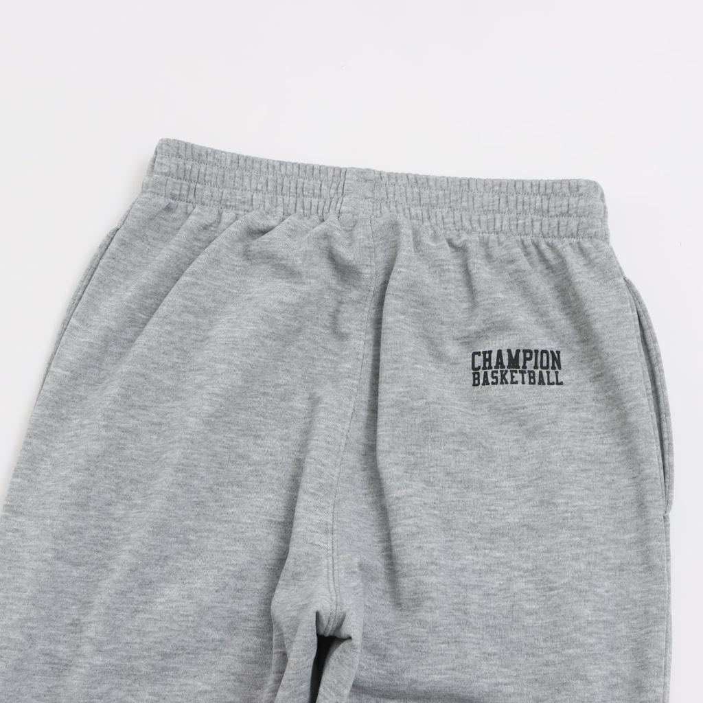 Champion Script Logo Oxford for Basketball Kids' Quick-Drying Sweatpants, Gray, CK-AB216,