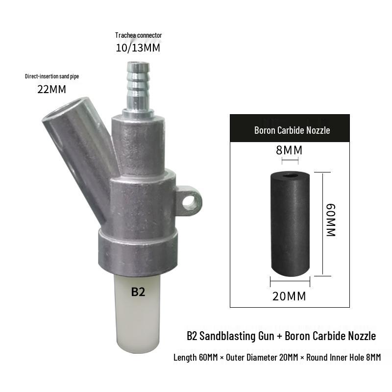 Type B Boron Carbide Sandblasting Nozzle for Manual & Automatic Rust Removal Machines