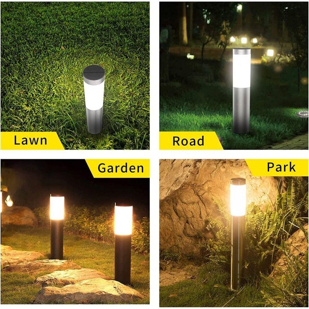 IP65 Rated Pathway Lights Waterproof Bollard Light Solar Garden Lights  Outdoor Use