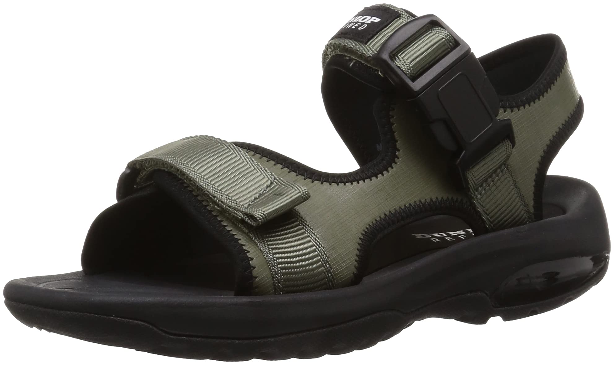 Lightweight Outdoor Sports Sandals DSM401 Khaki cm [DUNLOP REFINED] Cushioned, Shock-Absorbing, 27.0 cm~27.5