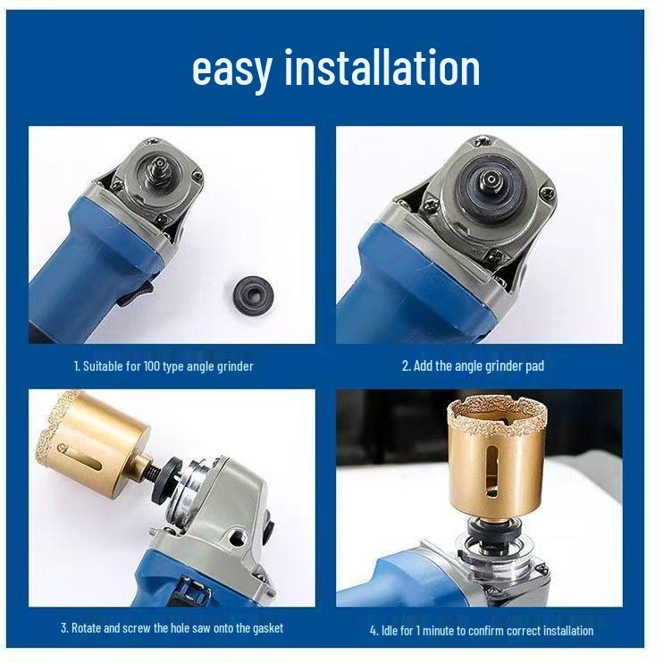 Angle Grinder Hole Saw for Stone, Tile, Marble, and Rock Drilling