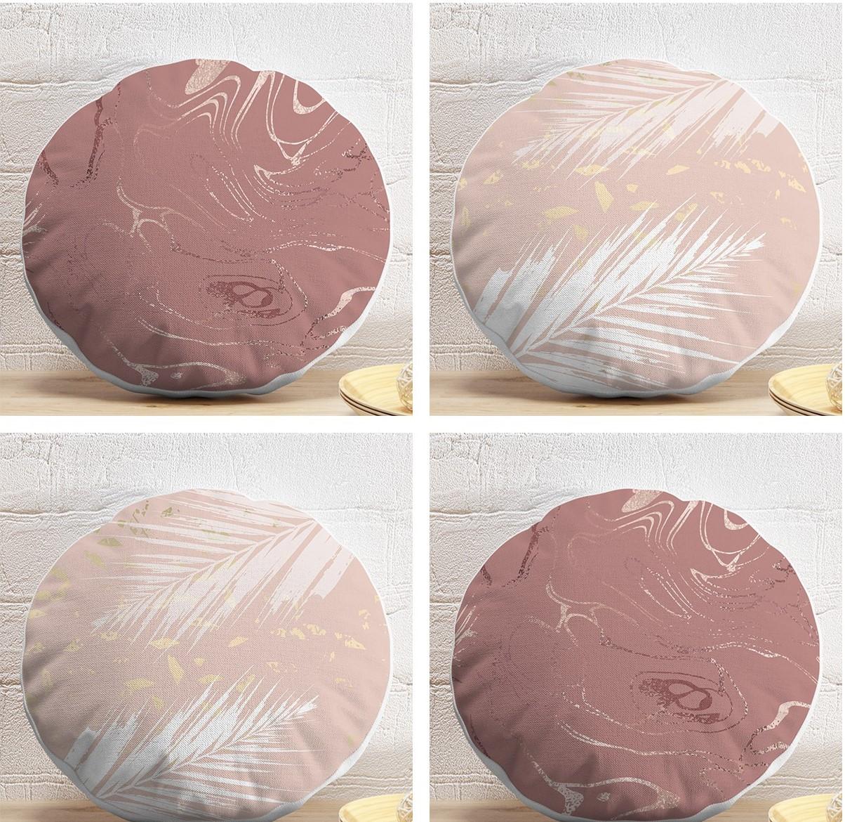 

Набор из 4 красочных напольных листьев с узором в виде современных круглых подушек