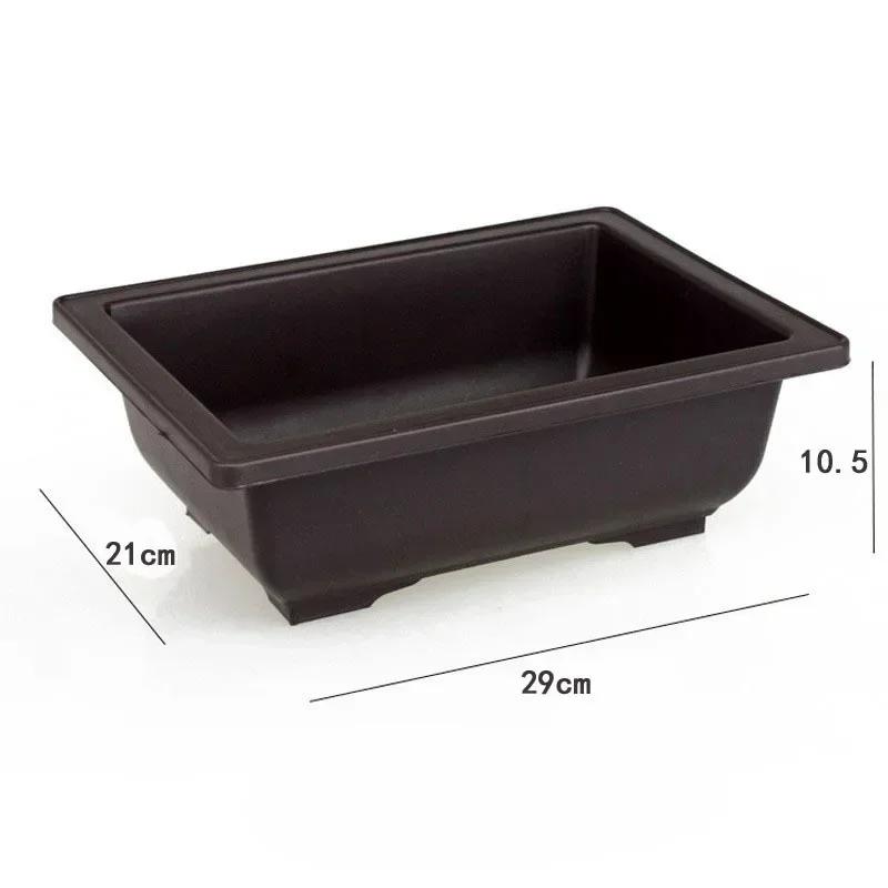 1PC Square Flower Pot Imitation Plastic Balcony Pots Flower Bonsai Bowl Nursery Basin Planter Imitation Rectangle  Plant Pots
