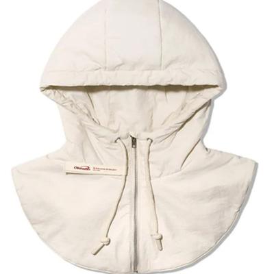 OIOI COLLECTION Zip-up Woven Balaclava [CREAM]