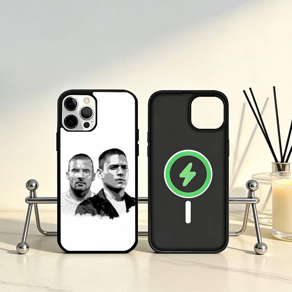Movie P-Prison B-Break Phone Case For iPhone17,16,15,14,13,12,11 Plus,Pro Max Magnetic For Magsafe Wireless Charging