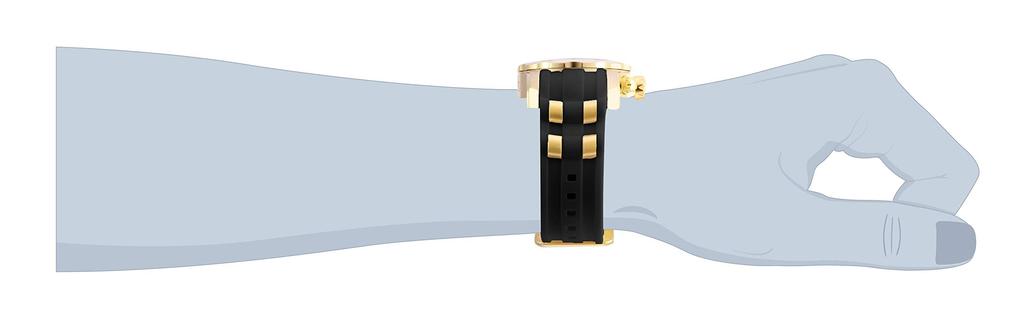 INVICTA Pro Diver Quartz 48mm Stainless Steel with Polyurethane Black Model Men's Watch, Case, Gold/Black