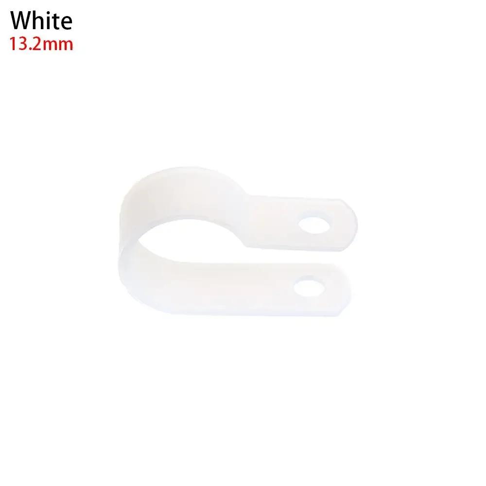 100PCS R-Type Nylon Cable Clamp Pipe Mounting Fix Wiring Hose Fasteners Durable Insulation Electrical Fittings High Quality