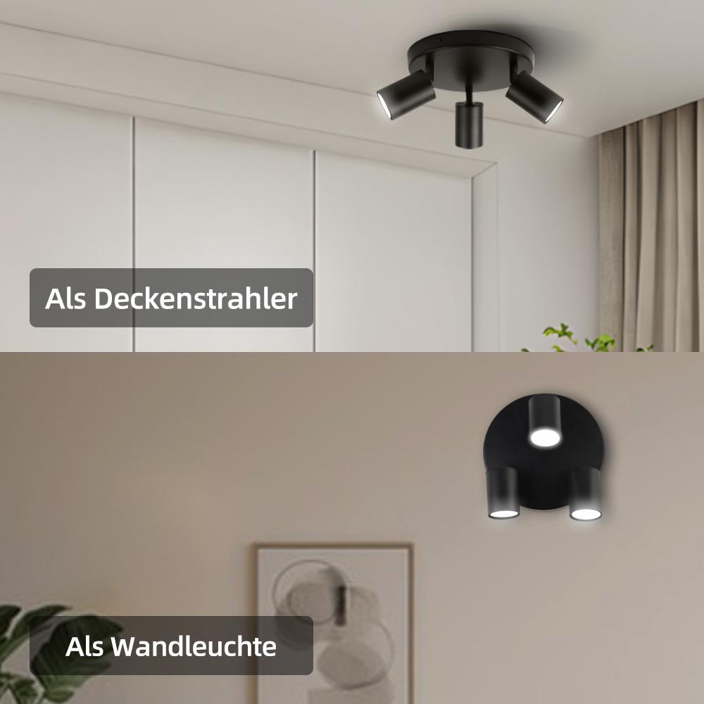LED Ceiling Light With 3 GU10 Home-Appliance Decoration Modern Lamp Spotlights Adjustable Track Spot Dining Rooms Chandelier