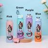 750ML Demon Slayer Cartoon Plastic Gradient Water Cup Portable Leak Proof Water Bottle Student Outdoor Sports Travel Water Cup