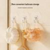 Transparent Heart-Shaped No-Drill Adhesive Hook for Kitchen and Bathroom