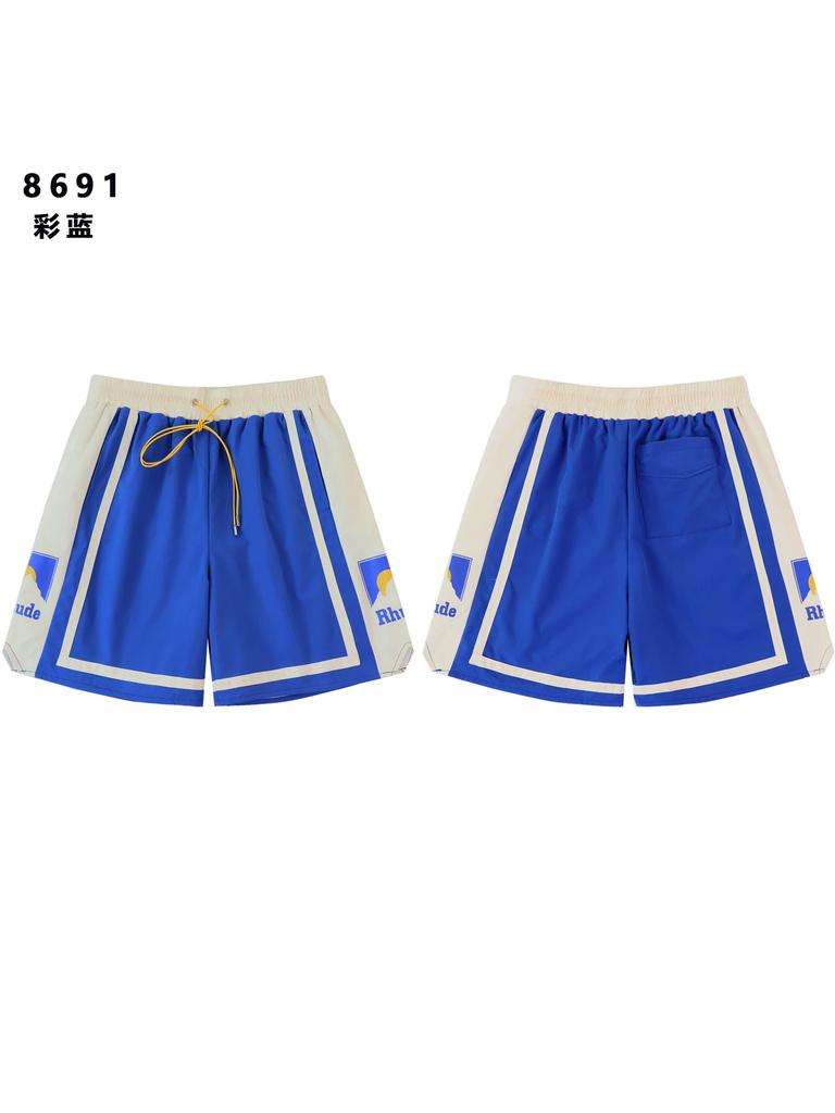 Amerikanische trendige Marke RHUDE 3M reflektierender Buchstabendruck lässige Sporthose Herren und Damen gleich Fünf-Punkt-Hose