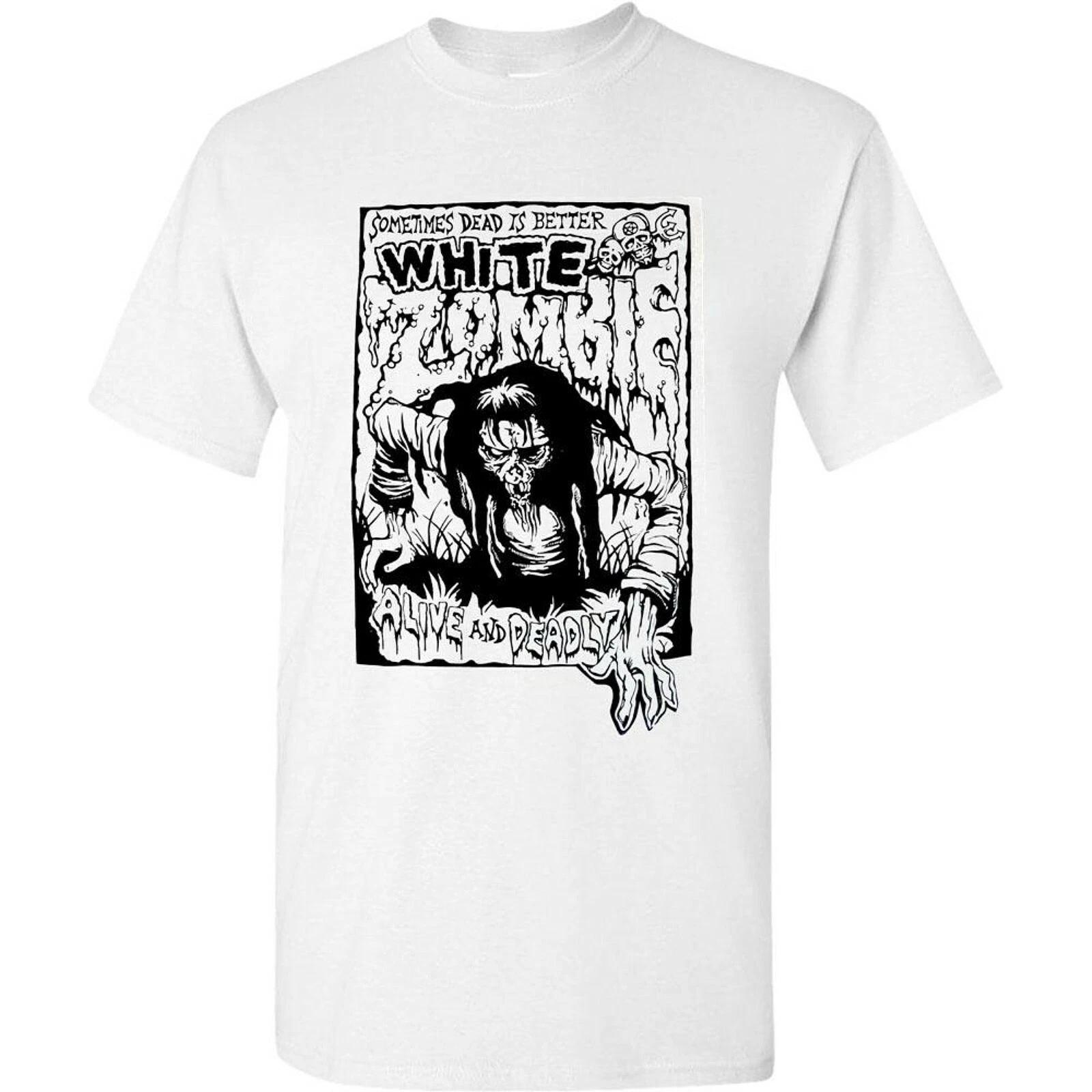 WHITE ZOMBIE cd lgo Dead is Better ALIVE AND DEADLY Official White SHIRT MED new 3XL