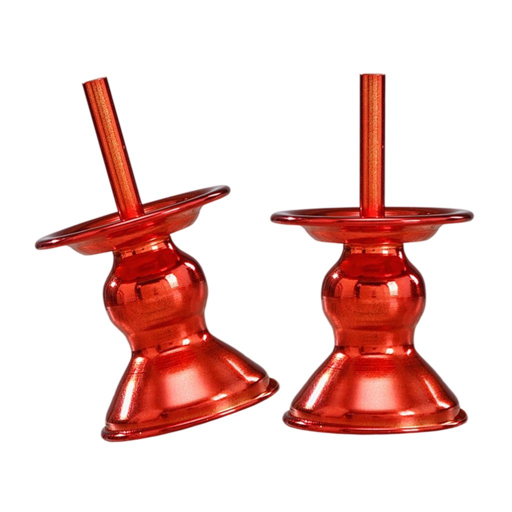 2 Piece Rusts Resistant Ritual Candle Holders Religious Candlesticks for Buddhist Altars Decorative Worship Essential