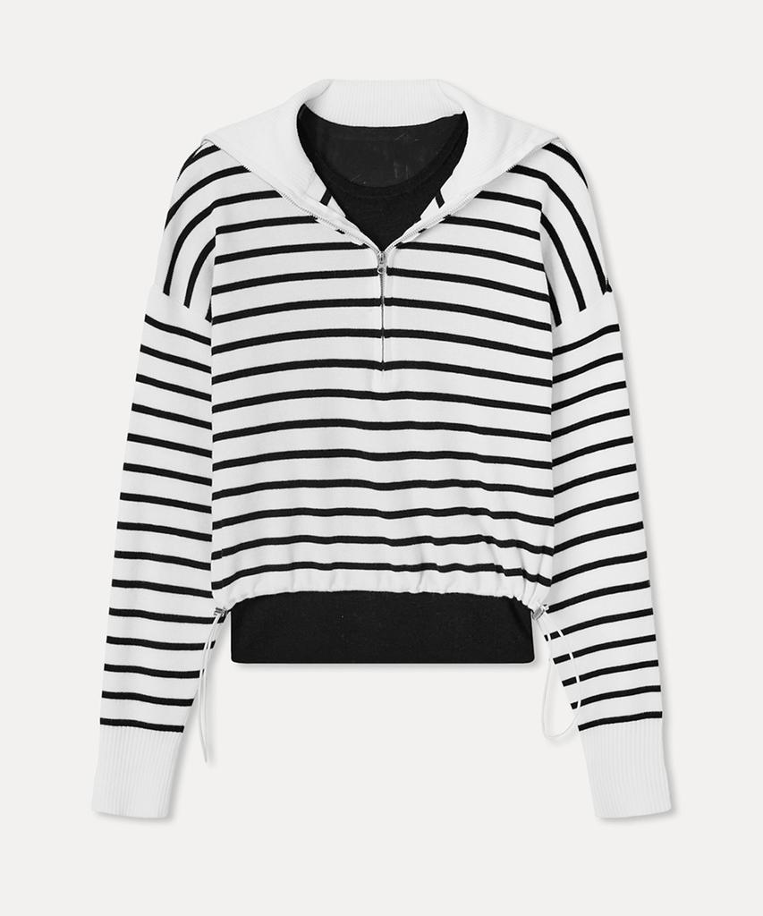 MIXXO Half-Zip Striped Pullover_Miwkag223T
