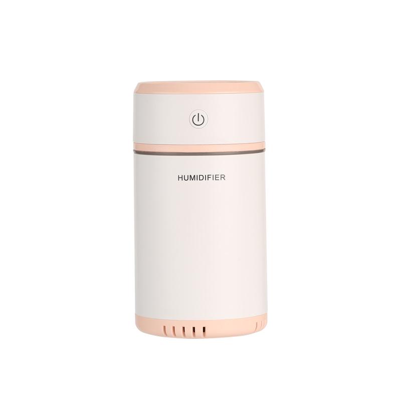

USB Charging Pull out Design Air Humidifier with LED Lights Air Purifier for Car white