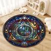 Bat Retro Round Area Rug,Carpet Rug for Living Room Bedroom Sofa Playroom Decor,Non-slip Floor Mat101