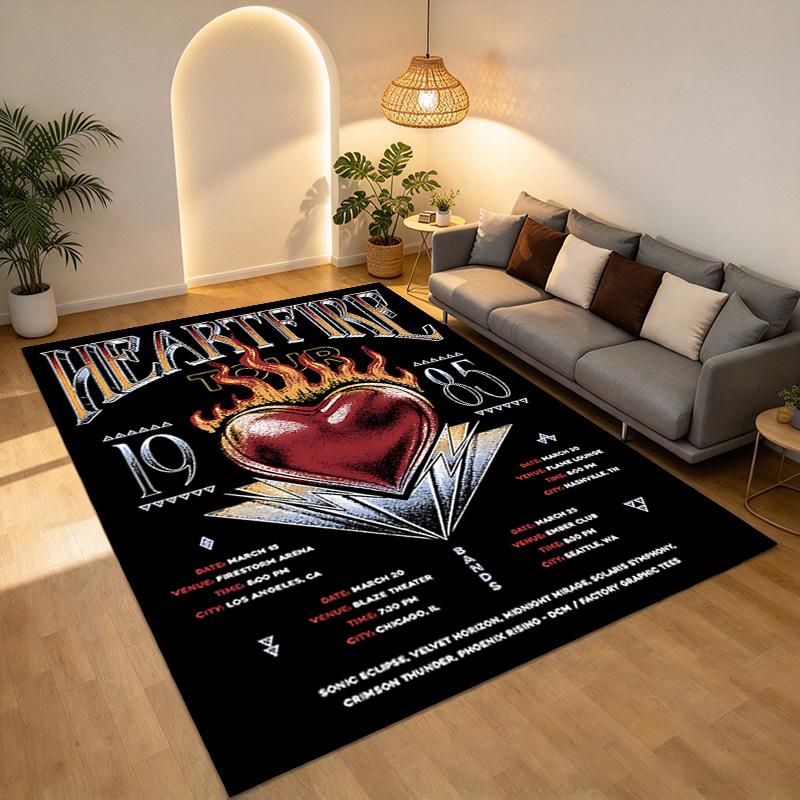 Heartfire Tour Living Room Nonslip Area Rug Soft Carpet For Bedroom Game Playroom Sofa Office Home Decor Doormat Christmas Gift C926679