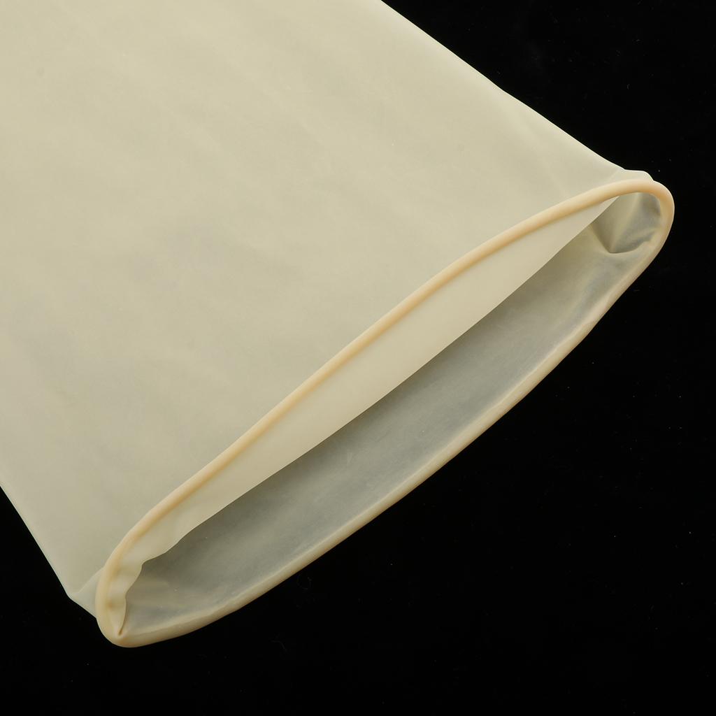 1 Paar 70 cm Industrielles Labor Lösungsmittel Chemikalienbeständig Latex Arbeitshandschuh Gelb