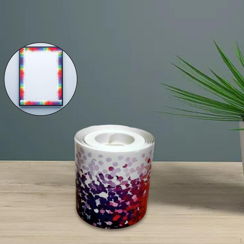 11M Length Waterproof Classroom Decoration Colorful Dots Trim Border Kitchen Bedroom Office