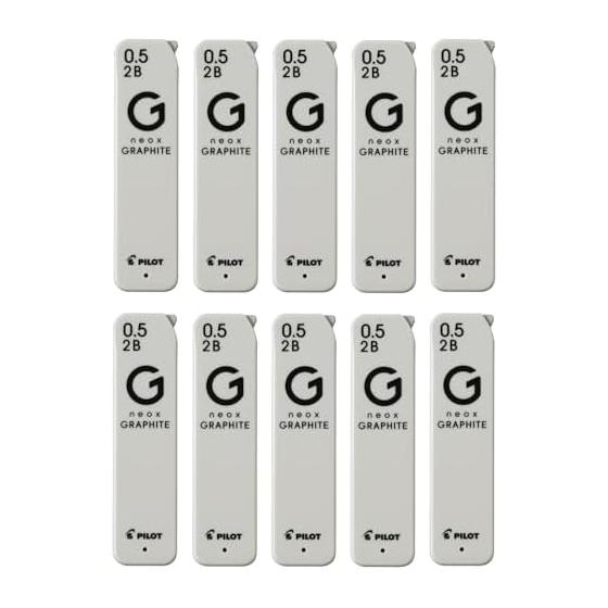 PILOT Mechanical Pencil Lead NEOX GRAPHITE 0.5mm 2B (10 Packs)