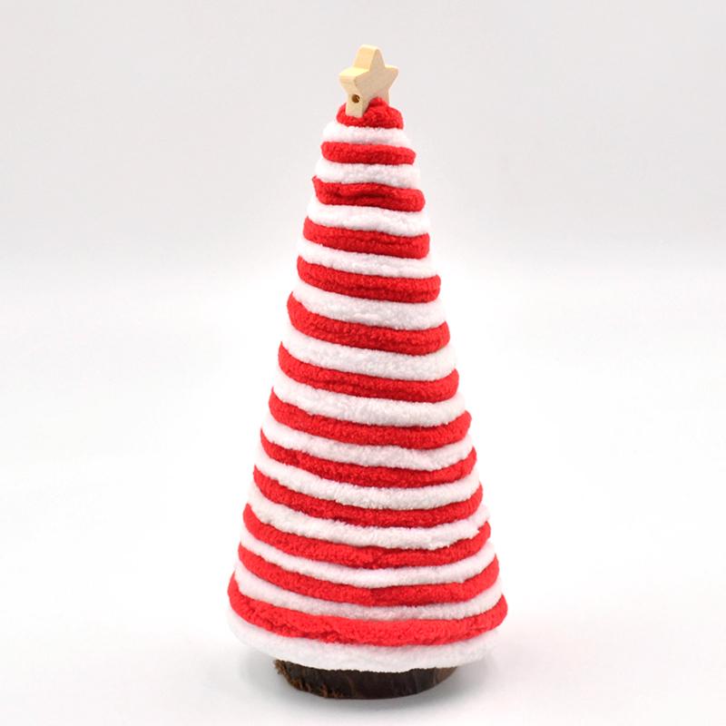 1Pc Mini Christmas Tree Tray Christmas Gift Desktop Christmas Tree Decoration Woolen Christmas Tree
