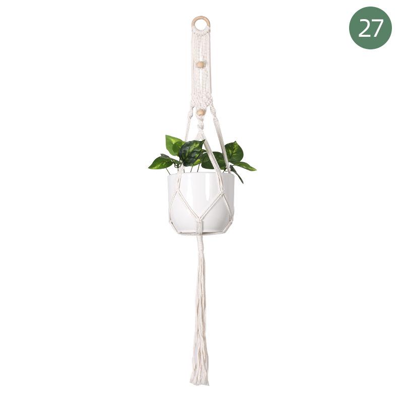Creative Woven Cotton Plant Hanging Basket Set