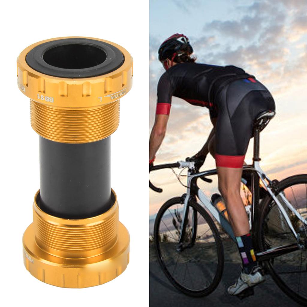 LeBycle Threaded Bike Bottom Bracket CNC Machining BB91 Mountain Bike Bottom Bracket for Outdoor Cycling