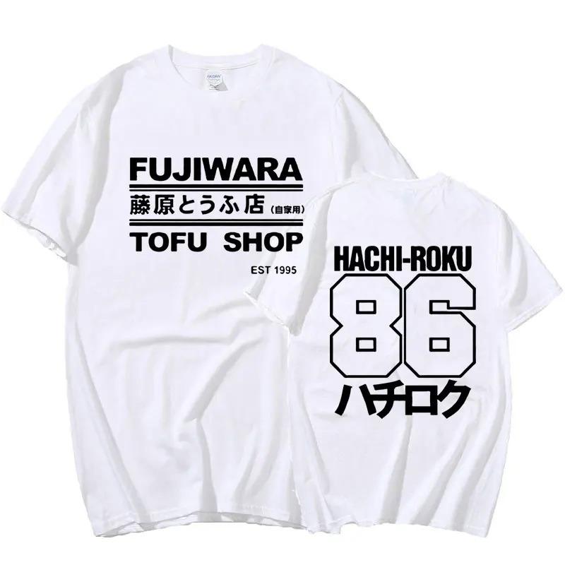 Initial D Manga Hachiroku Shift Drift Men T-shirt Takumi Fujiwara Tofu Shop Delivery AE86 Mens Clothing Brand Men Tee Shirt Tops