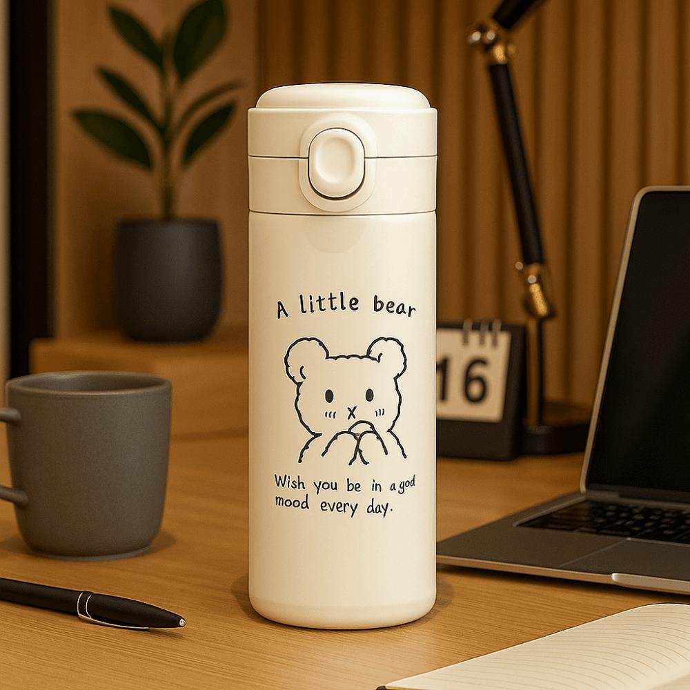 Leak Proof Cartoon Tumbler Vacuum Insulation Kids Water Cup  Students Use