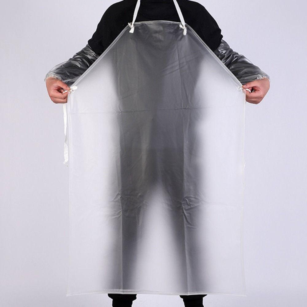 Thickened Kitchen Apron Translucent Work Apron Durable Cafeteria Apron  for Men Women