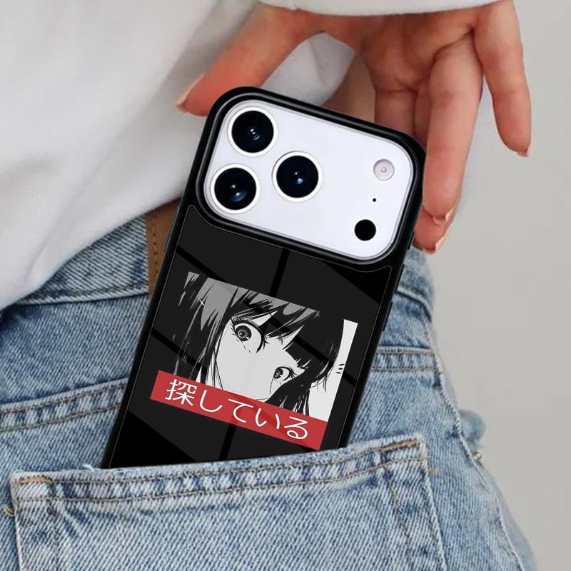Japanese Anime Aesthetic Eye Phone Case for iPhone 16e 15 14 13 12 17 Pro Max Plus Air 17pro Cover Coque