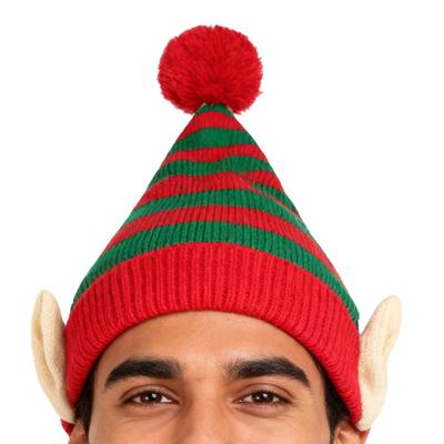 Weihnachtsmütze Festlich Gestreift Mit Ohr Weihnachtszwergmütze Erwachsene Für Spaß Im Freien Cosplay Party Feiertag Familienzusammenkunft