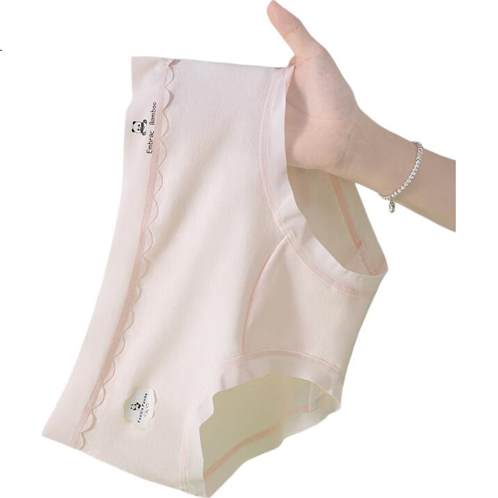 Sanleiya 100% Cotton Women's Extended Gusset Seamless Breathable Comfortable Triangle Underwear 3-Pack