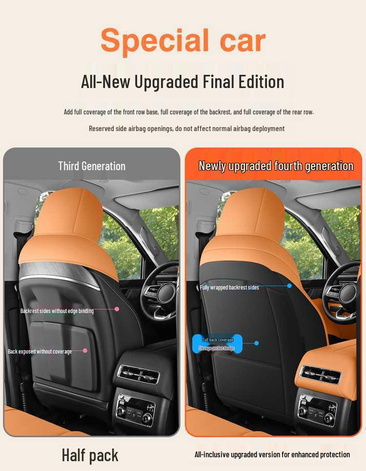 Tank 500 Suede Car Seat Cushion - Universal Four-Season Cover