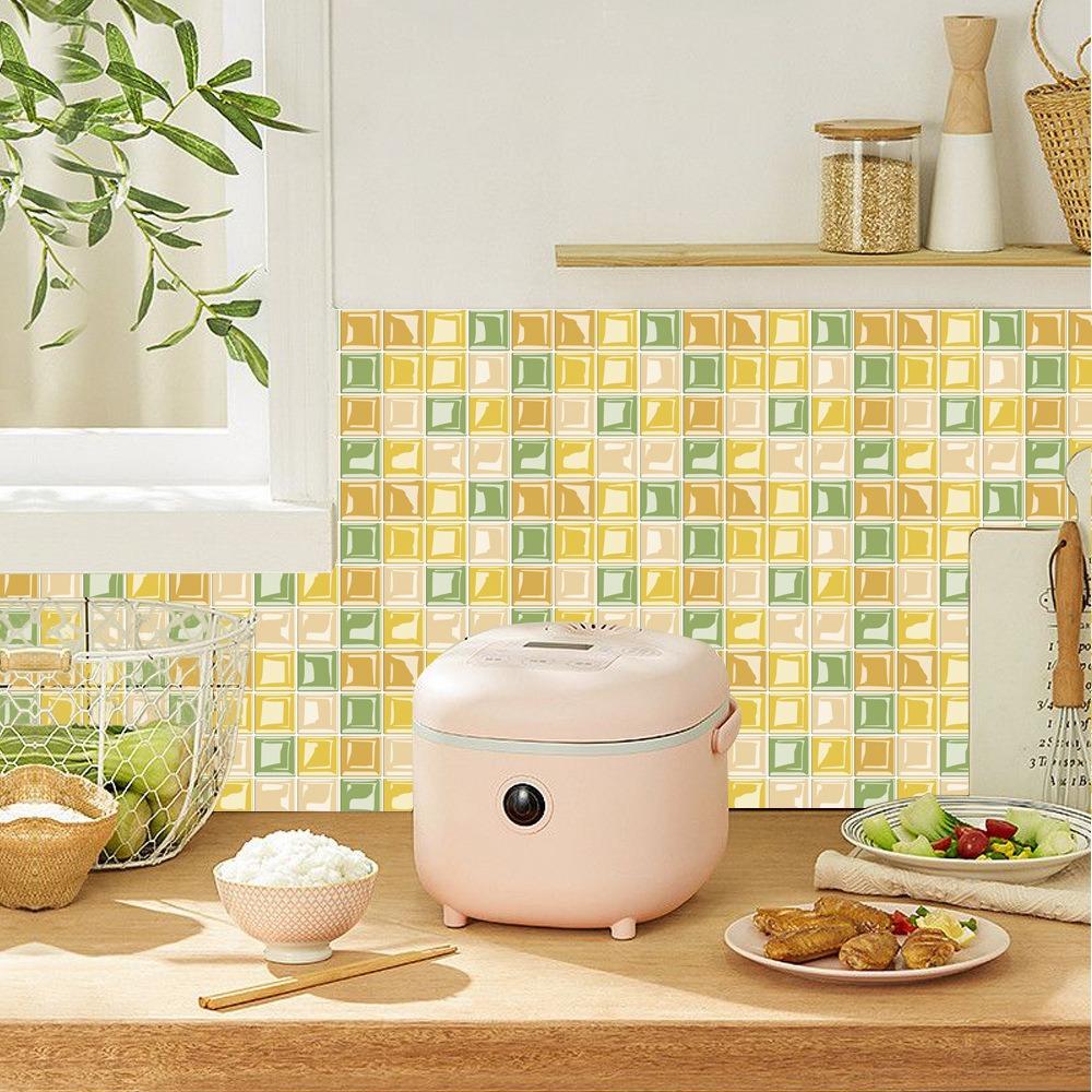 10pcs Self Adhesive Crystal Tile Wall Sticker Waterproof Wall Decals  Bathroom