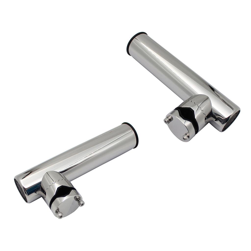 Boat Fishing Rod Holder Clamp Stainless Steel Adjustable Rail Fishing Rod Holder Clamp On Rail Mount 19mm-25mm/22mm-32mm